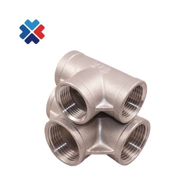 3/4" Tee 3 way Female Stainless Steel 304 and 316 Threaded Pipe Fitting NPT Equal tee